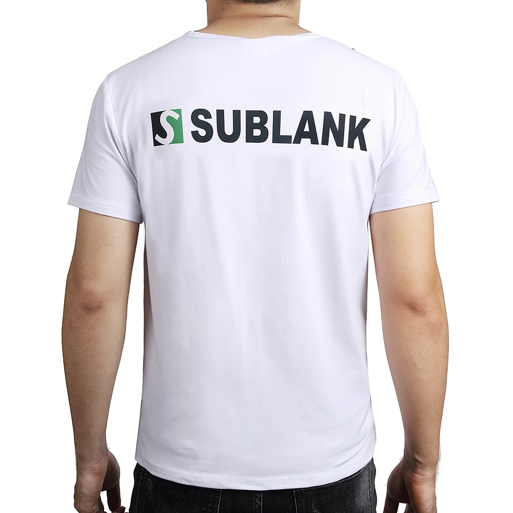 Sublimation blank China factory Custom Printing Crew neck White Casual 100%Cotton T-Shirt Cotton S