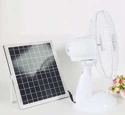 12 inch solar power table fan Battery solar desk fan rechargeable solar fan