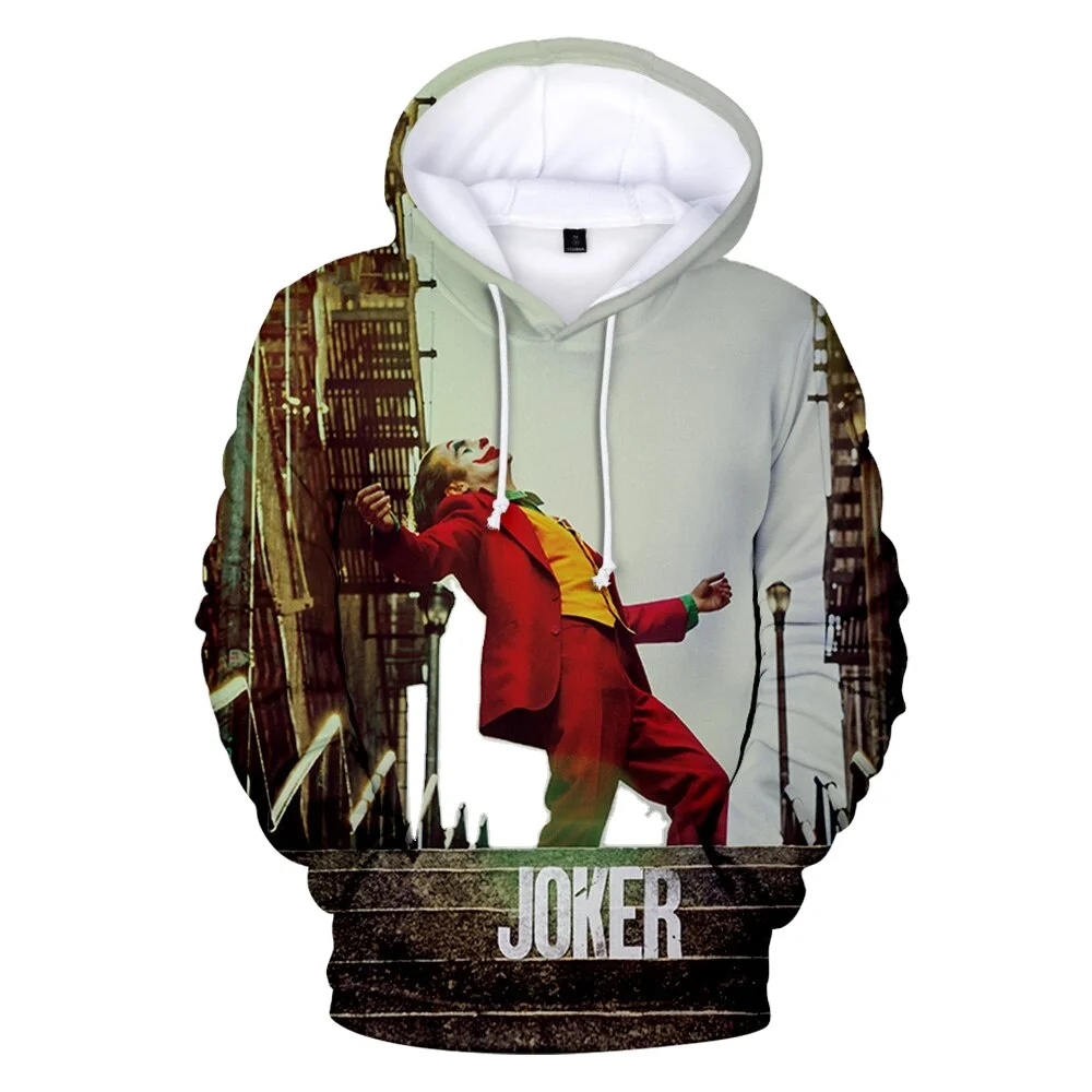 Men joker Hoodie embossed logo for custom design Good Quality Hoodies Multiple Color Streetwear Long Sleeve joker hood