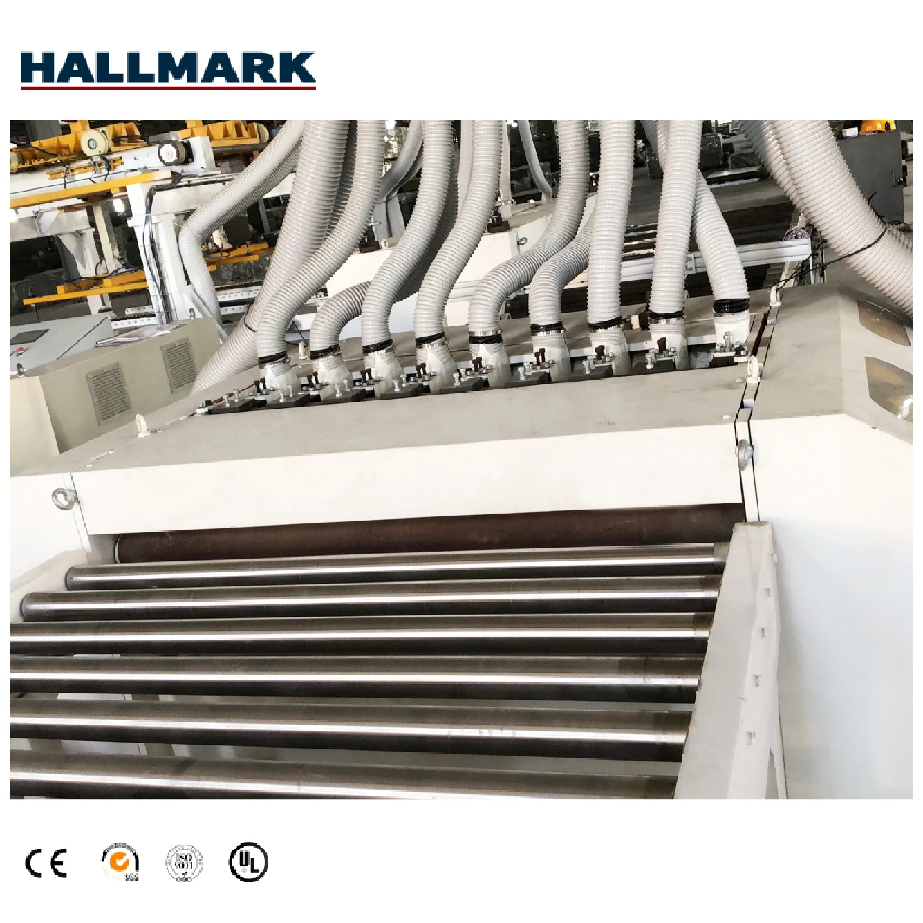 High output capacity multi rip saw machine for SPC flooring production line