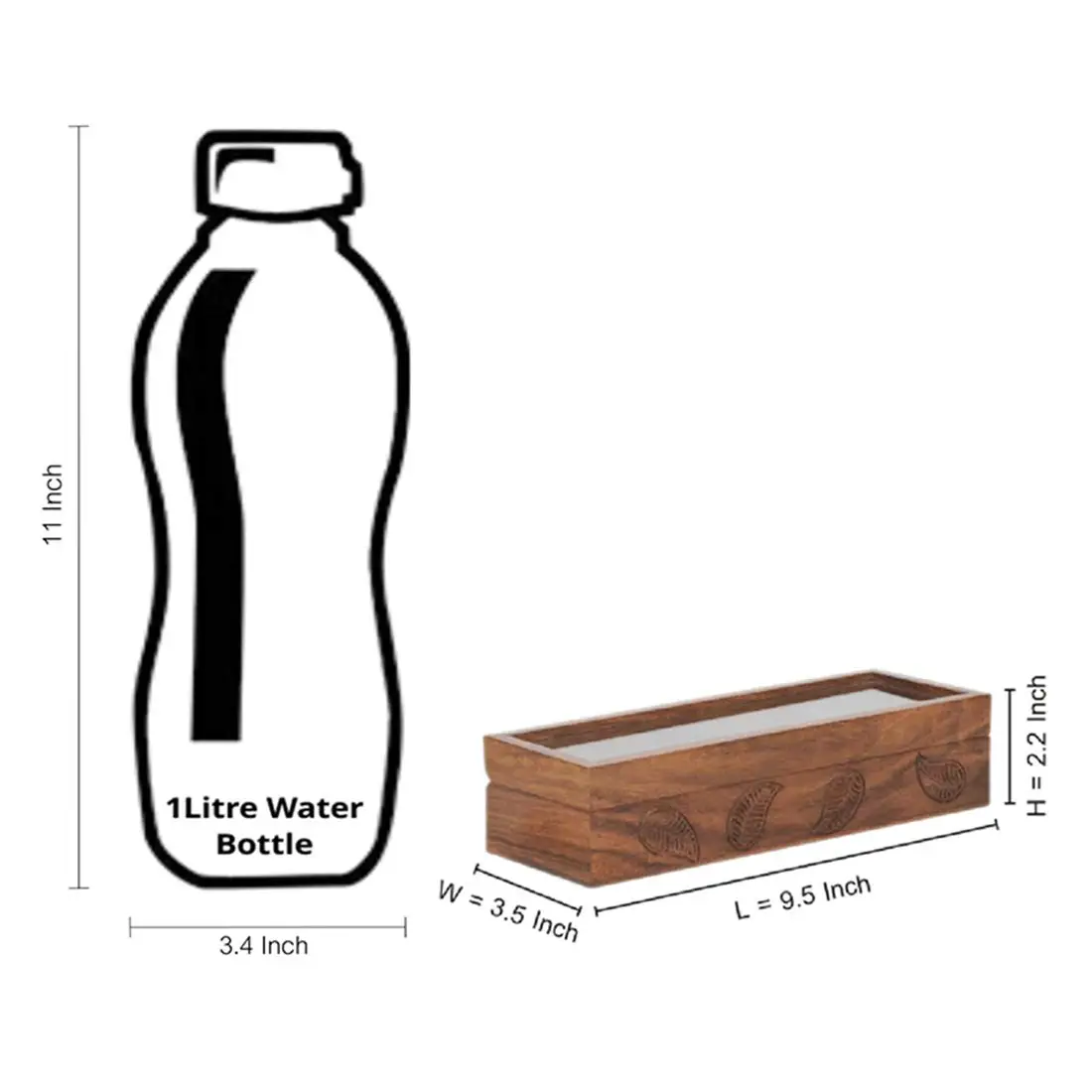 ExclusiveLane Engraved Wooden Spice Box Set for Kitchen Multi-Utility Wooden Masala Box for Kitchen Spice Box with Spoon (Sheesh