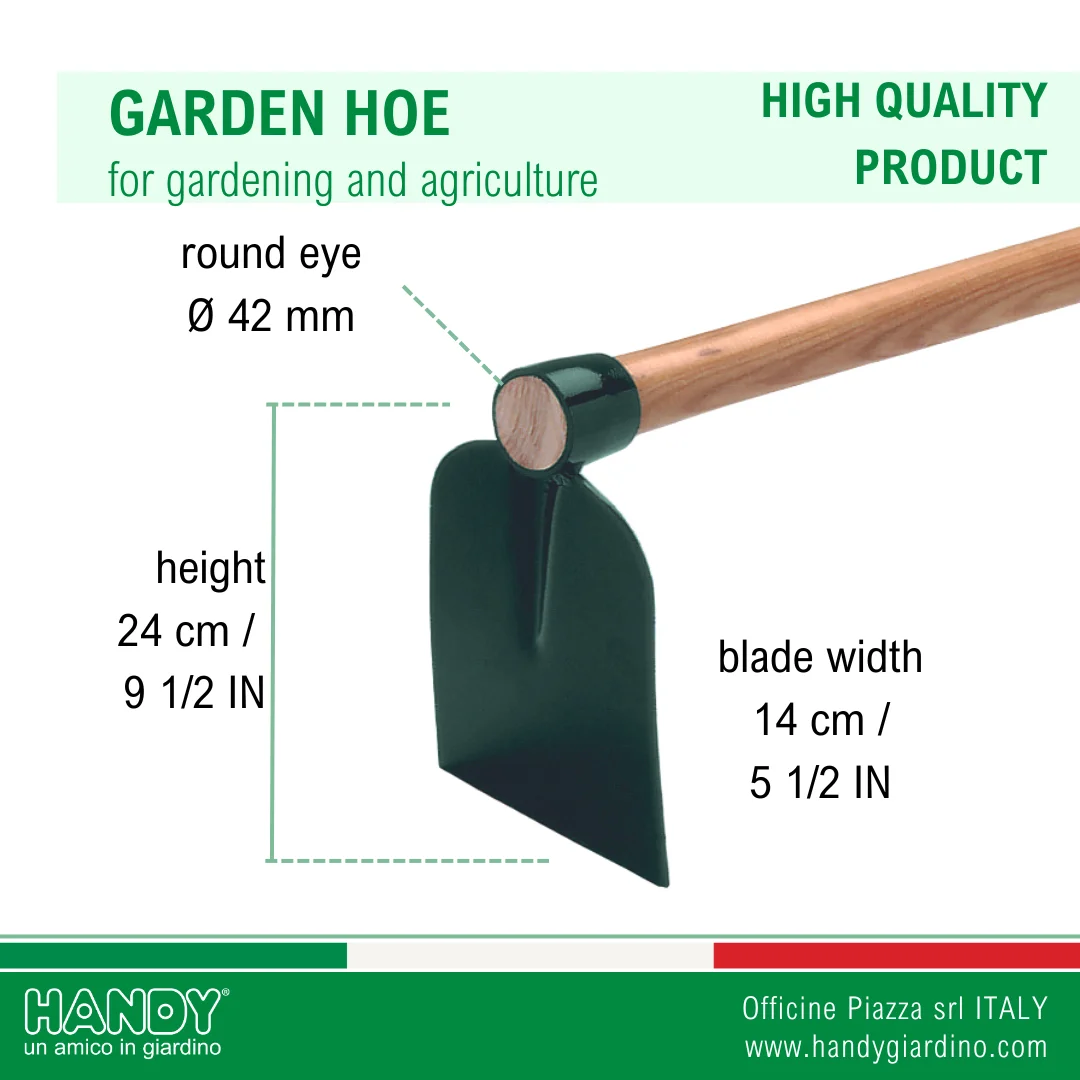 High Quality Large Solid Steel Hoe with Square Blade with handle 120 cm for farming agriculture