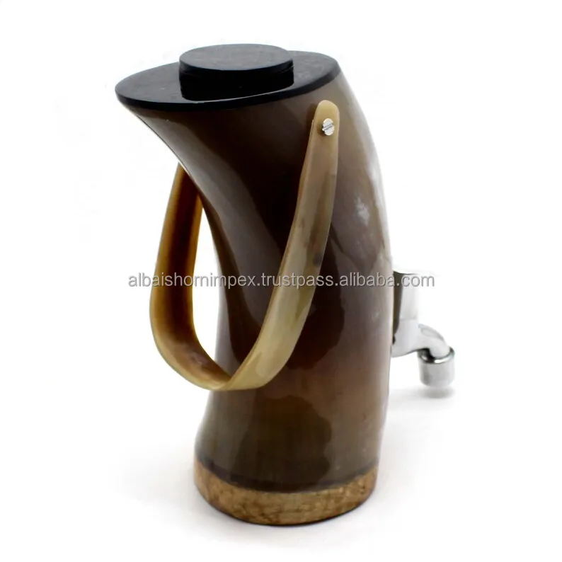 natural Viking Drinking Horn & horn Mugs Custom carved Logo carved Cow Ox Horn food safe no leak low price good quality handmade