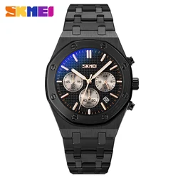 Skmei 9296 brand luxury man watches fashion custom stainless steel business sr626sw quartz water resistant wrist watches