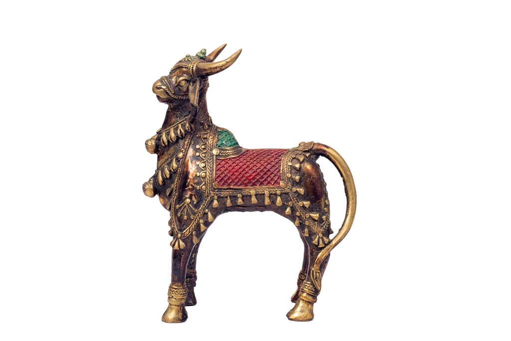Brass Dhokra Kamdhenu Cow