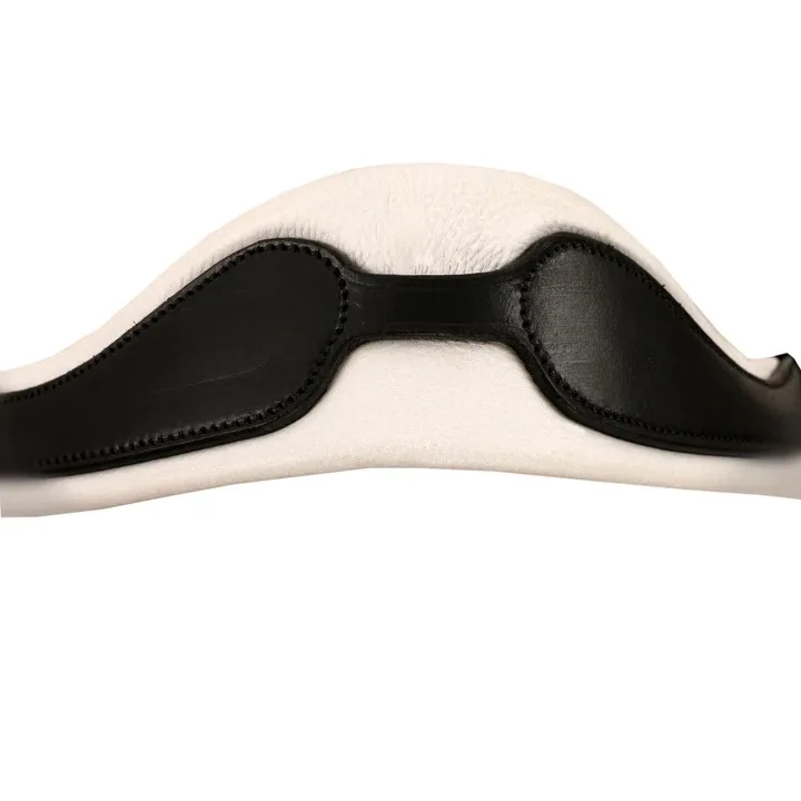 Dressage Anti-Pressure Raised Comfort White Padded Clear Bling Horse Bridle in all Sizes Quality Tanned Leather Farm Race Stable