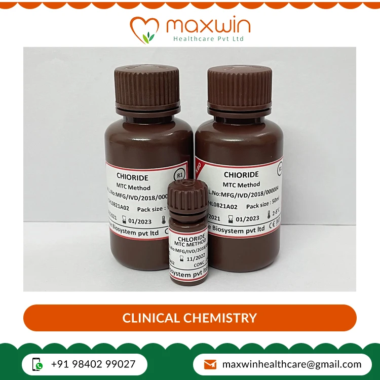 Best Deal on Class II Instrument Classification Chloride Clinical Chemistry Reagent Test Kit Set- 2x50 ml at Wholesale Price