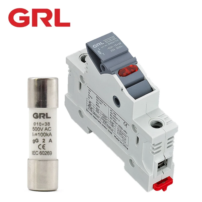 GRL fuse holder 30 amp rt18-32x 10x38 fuse base thermal fuse 16a 220v