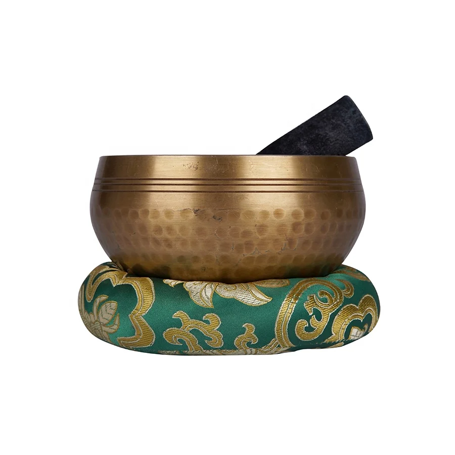 Buddha Yoga sound healing bowl handmade in Nepal 3.2 - 5.8 inches with custom packaging and Cushion set sound meditation Bowl