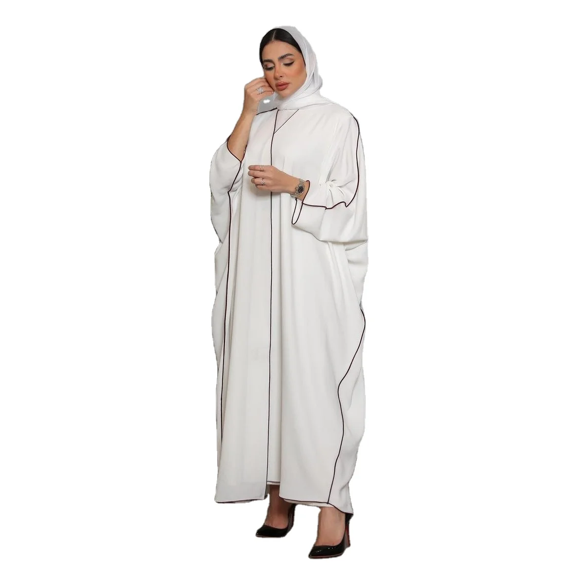 Latest Design abaya custom linen kaftan baggy abaya Women High Quality customized Fabric Modest Abaya Islam Muslim Dress viscose