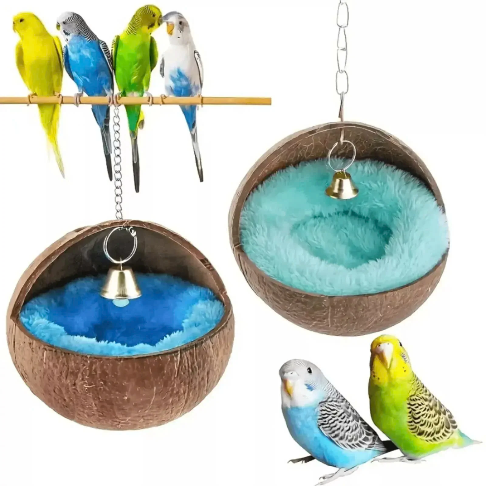 Durable and Natural Coconut Shell Bird Nest Coconut Birdhouse Cage Bird House Supplies Handmade From Vietnam