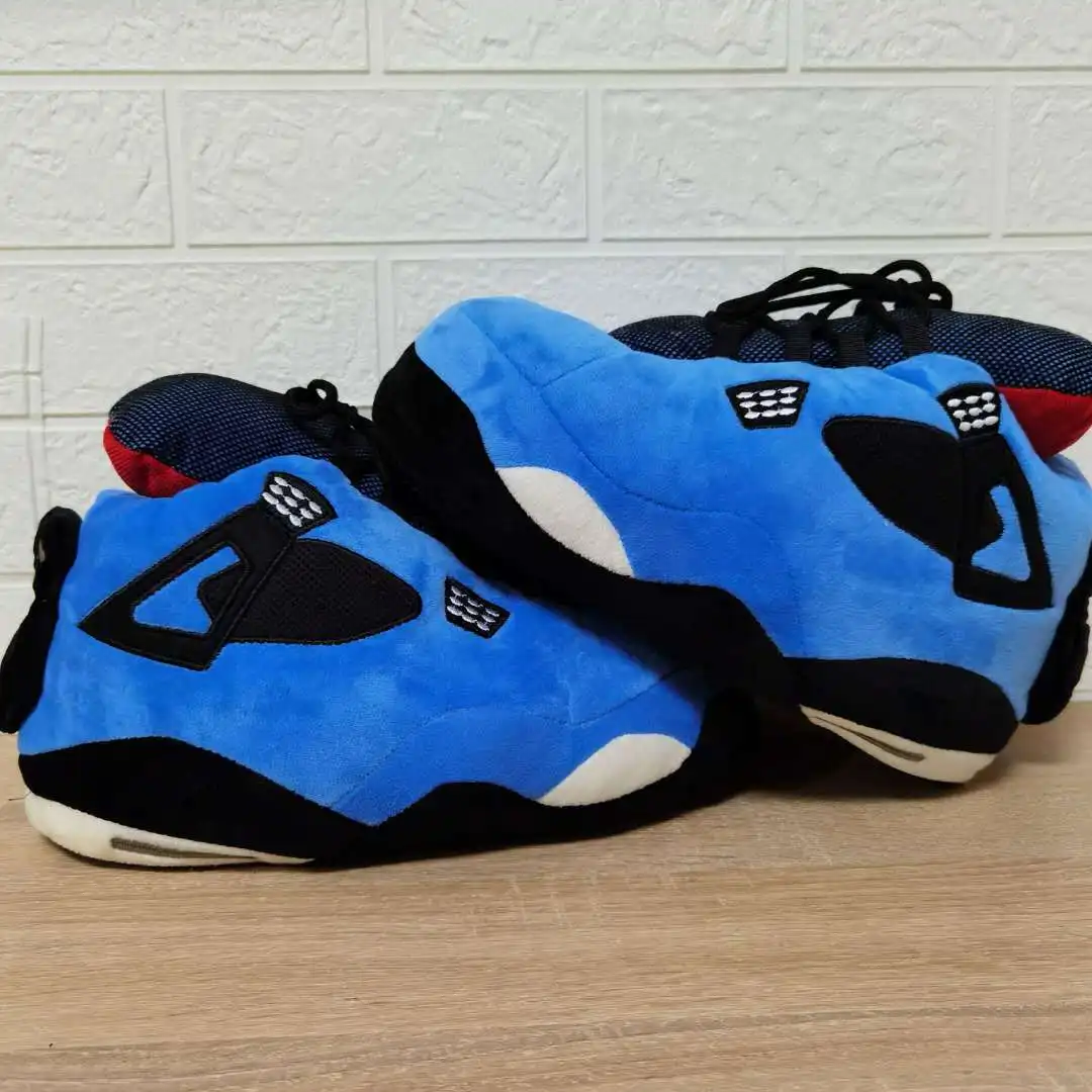 Fashion Plush Shoes Cute Home Warm Slippers One Size Sneakers Floor Cotton Sneaker Slippers Plush Shoes