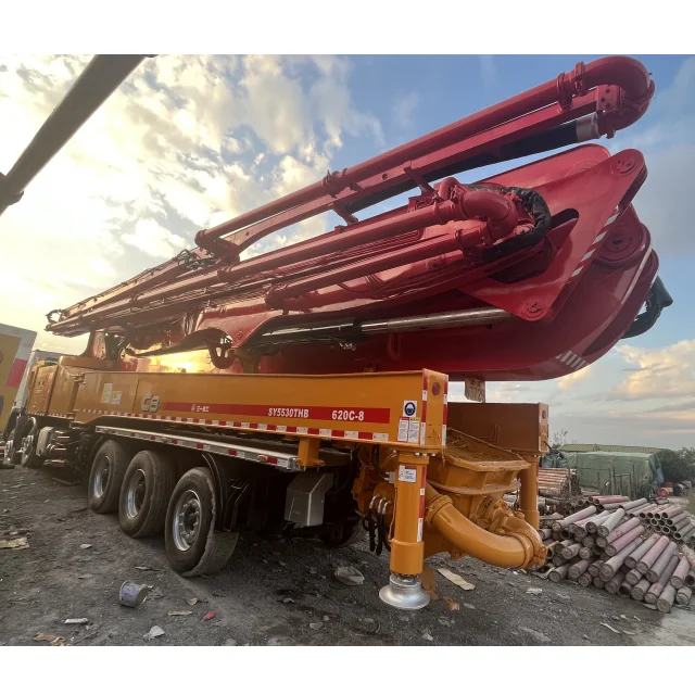 Used Truck Mounted Concrete Line Pump 2013 Renovate SANNY 62m on Benz car