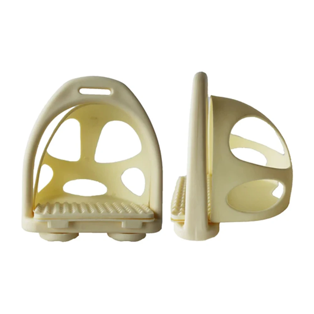 High Quality Equestrian Shiny Blue Color Spanish Stirrups English Stirrups Horse Back Riding Safety Stirrups