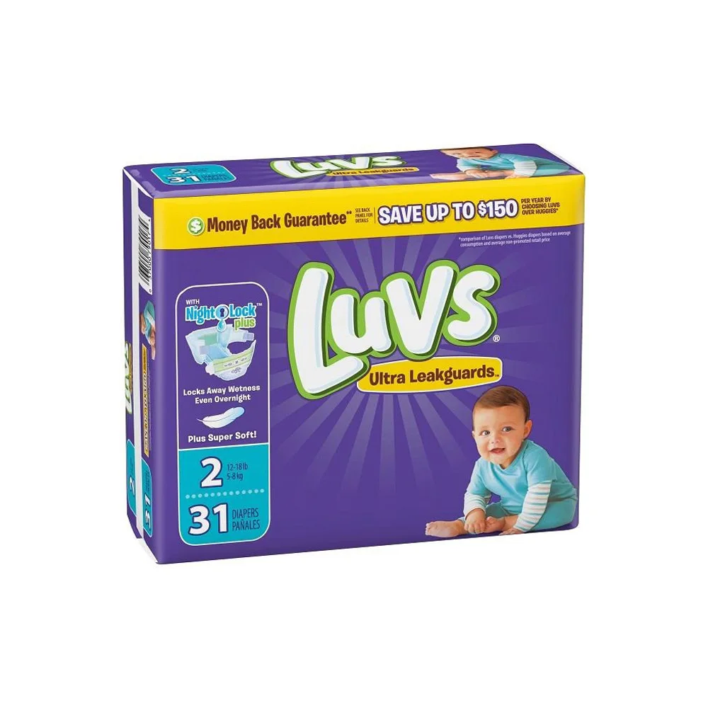 Hot Selling Price Of Luvs Ultra Leakguards Disposable Baby Diapers In Bulk Quantity