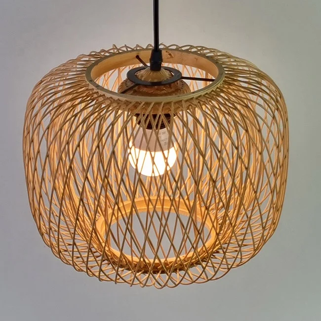 Best Selling Decorative Housing Bamboo New Design Nature wooden pendant lamp bamboo lamp shade pendant light rattan shade