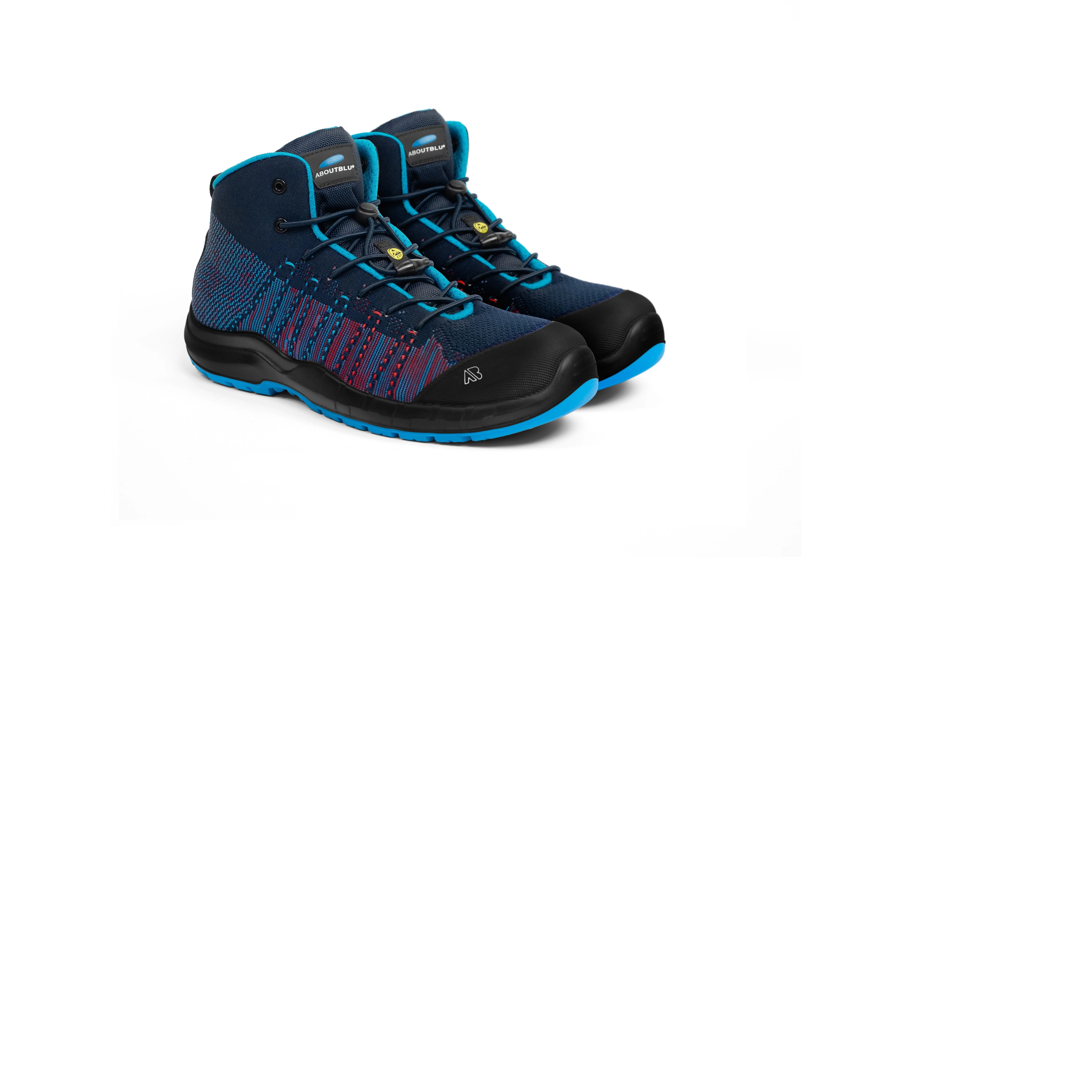 Для мужчин, голубая подошва из искусственной кожи и ТПУ, полиэстер, без выреза, верхняя часть S3, легкая, итальянская Высококачественная защитная обувь средней длины