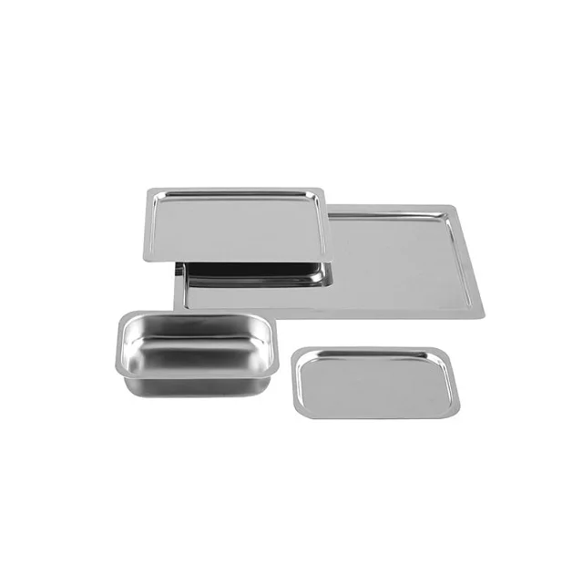New square Shaped Metalsilver steel  Decorative Tray With hammer Work For Tableware And Table decore