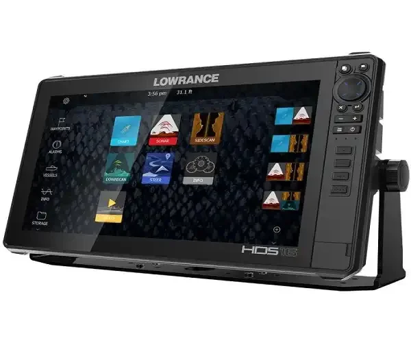 Genuine Sales Lowrance HDS-16 Live Fish Finder with Active Imaging 3-in-1 Transom Mount Transducer C-MAP P