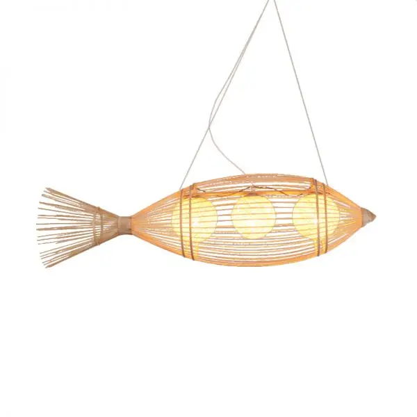 Hot Selling Home Deco Rattan Plug in Light Bamboo Ceiling Lights Customized Size With High Quality +84947900124