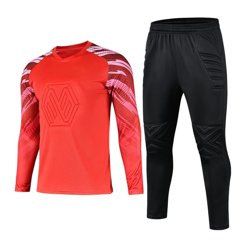Custom Sublimation Design Training Goalkeeping Kits Goalkeeper Uniform Set Padded Uniform Football Mens Soccer Tracksuit Wear
