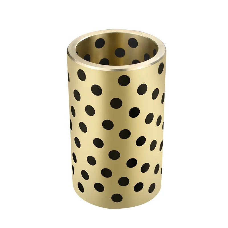 Bronze Flange Solid Lubricating Bushing Consist Of Cooper Alloy And Graphite Or Ptfe Good Lubrication For Ship And Steam Engine