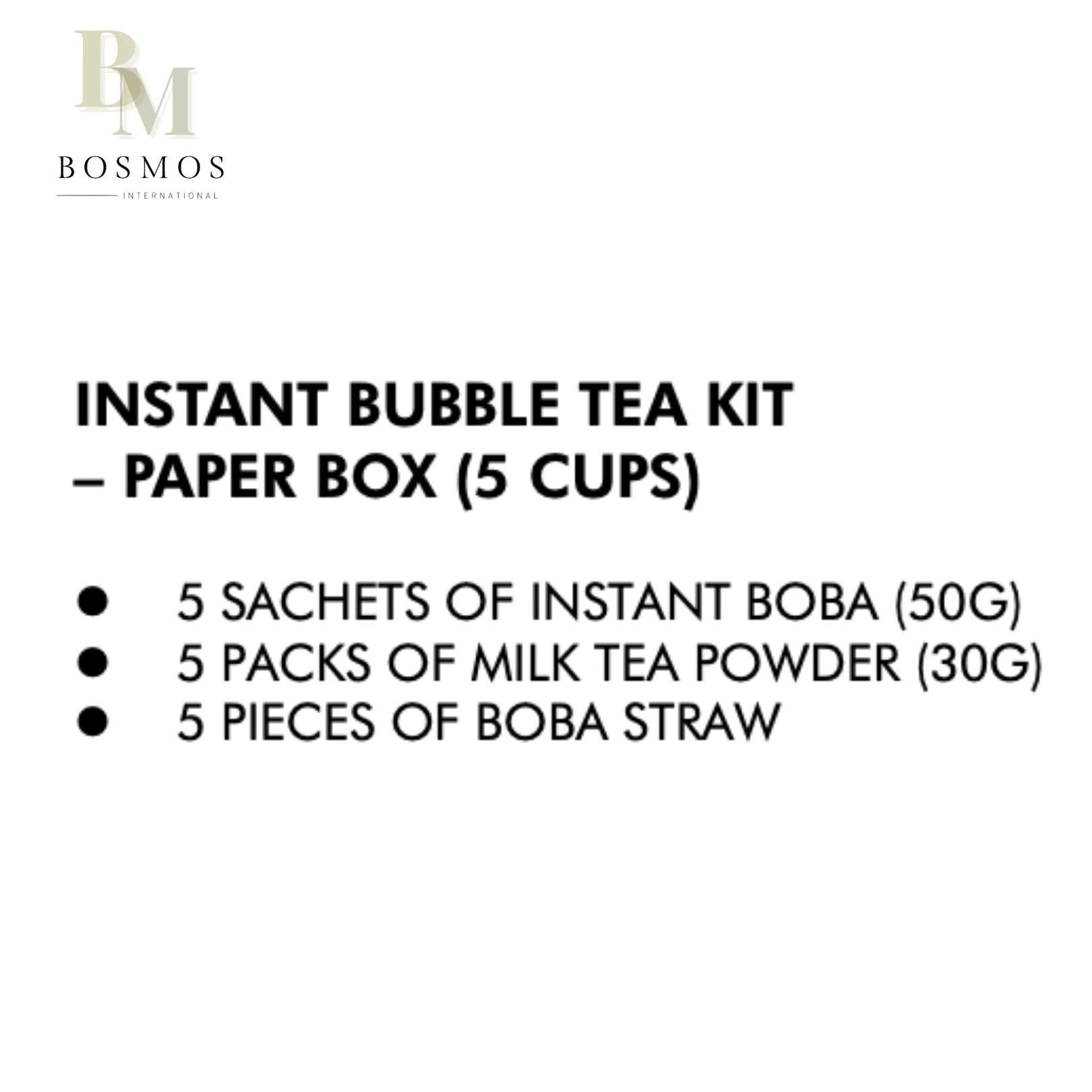 Bosmos _ Boba чайный набор (5 наборов/коробка)-лучший поставщик Тайваньского Пузырькового чая