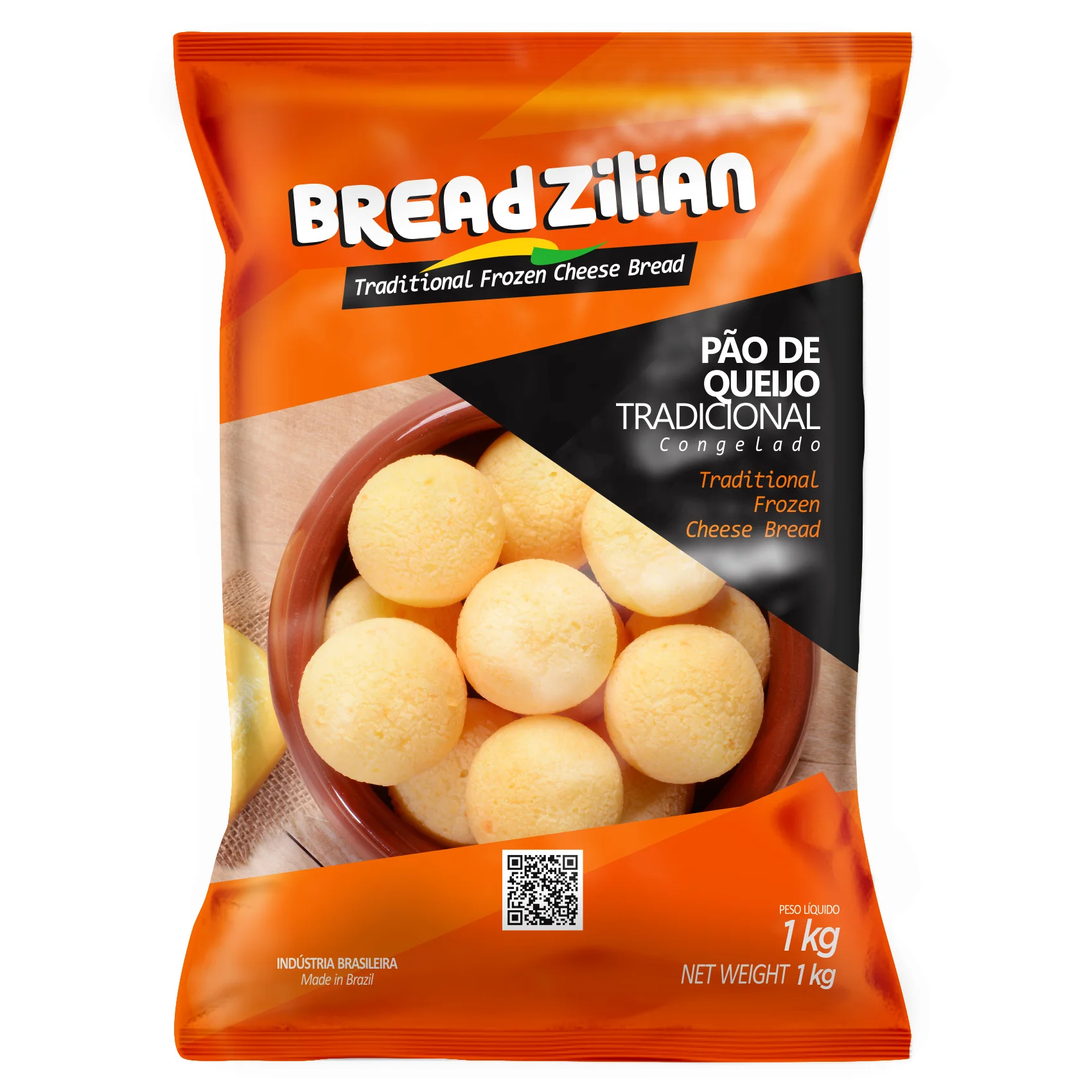 Замороженный хлеб Хлебница, сделано из крахмала кассавы, вкусная Сырная закуска, традиционная из Бразилии, упаковано 1 кг и 400 граммов