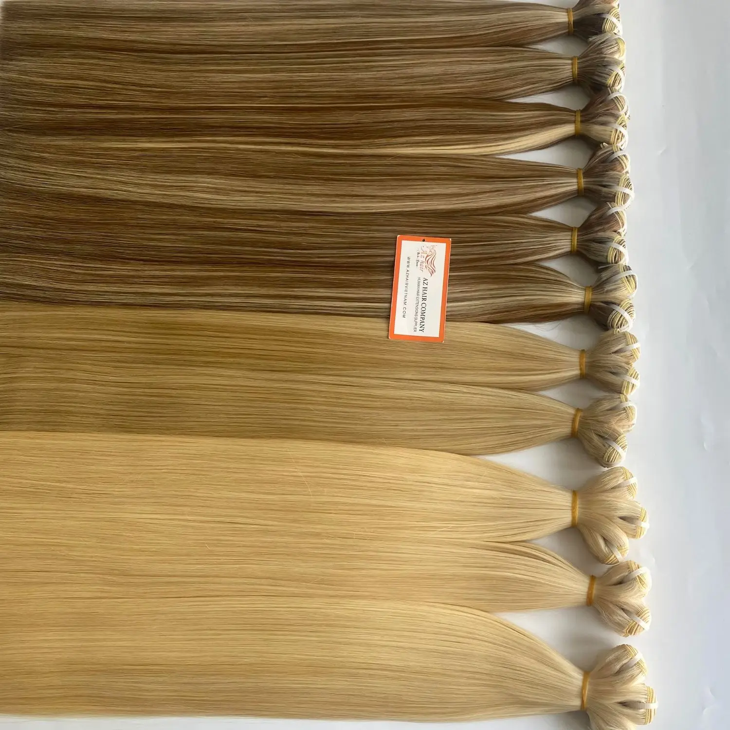Best Selling Straight Hair Weft Virgin Bundles Blonde Color Hair Extensions Manufacturer Vietnamese Raw Hair