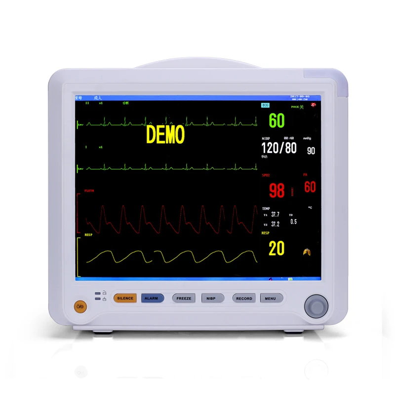 MN-PM002 ICU monitor medical vital signs monitor Ultra-thin portable smart multi-parameter 12.1inch TFT color display screen