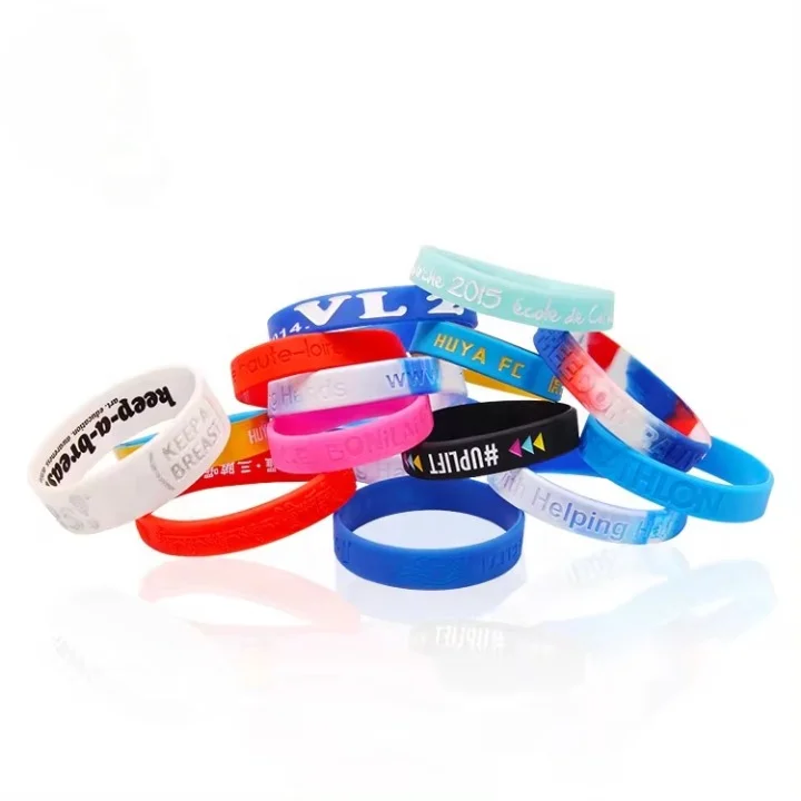 Free Sample Swimming Souvenir Bracelet Silicone Pride Inspirational Luminous Wristbands
