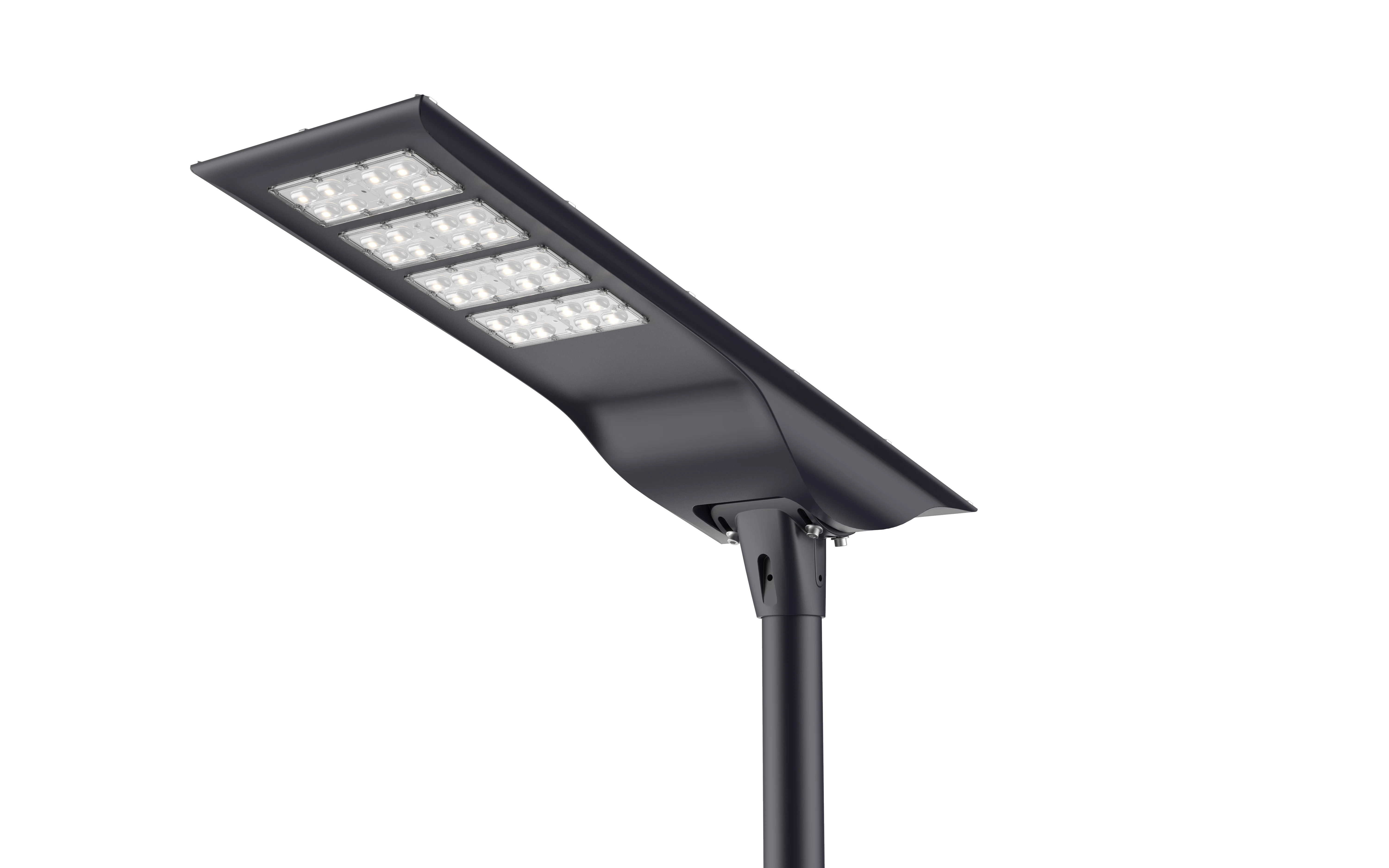 Modern Solar street lights outdoor road lighting  20W 30W 40W All In One  with MPPT contrloller LiFePo4 battery