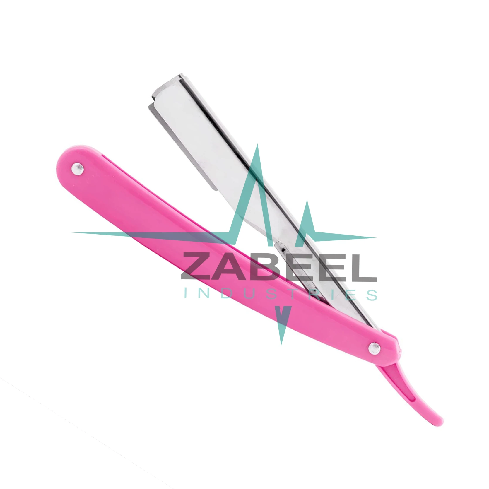 Straight Razor Carbon Steel Blade Abalone Handle Classic Razor (Pink) By ZaBeel Industries