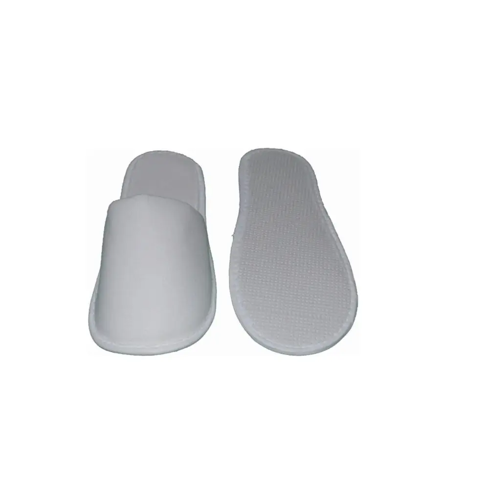 Hotel Slippers Non-woven Embossed  Slippers Cheap Natural Degradable Hotel Disposable Slippers
