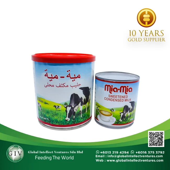 High Quality Sweetened condensed milk for Coffee, Tea and Dessert wholesale products from Malaysia 390g,500g,1kg.