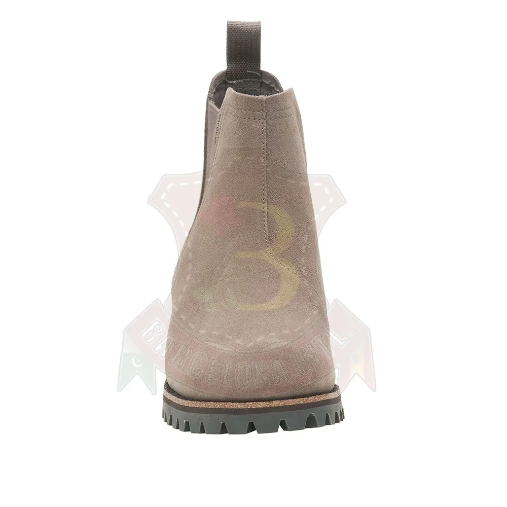 Hole Sale Stylish Black Suede Leather Lace-up Ankle Men Chelsea Boots for Office Casual Wear