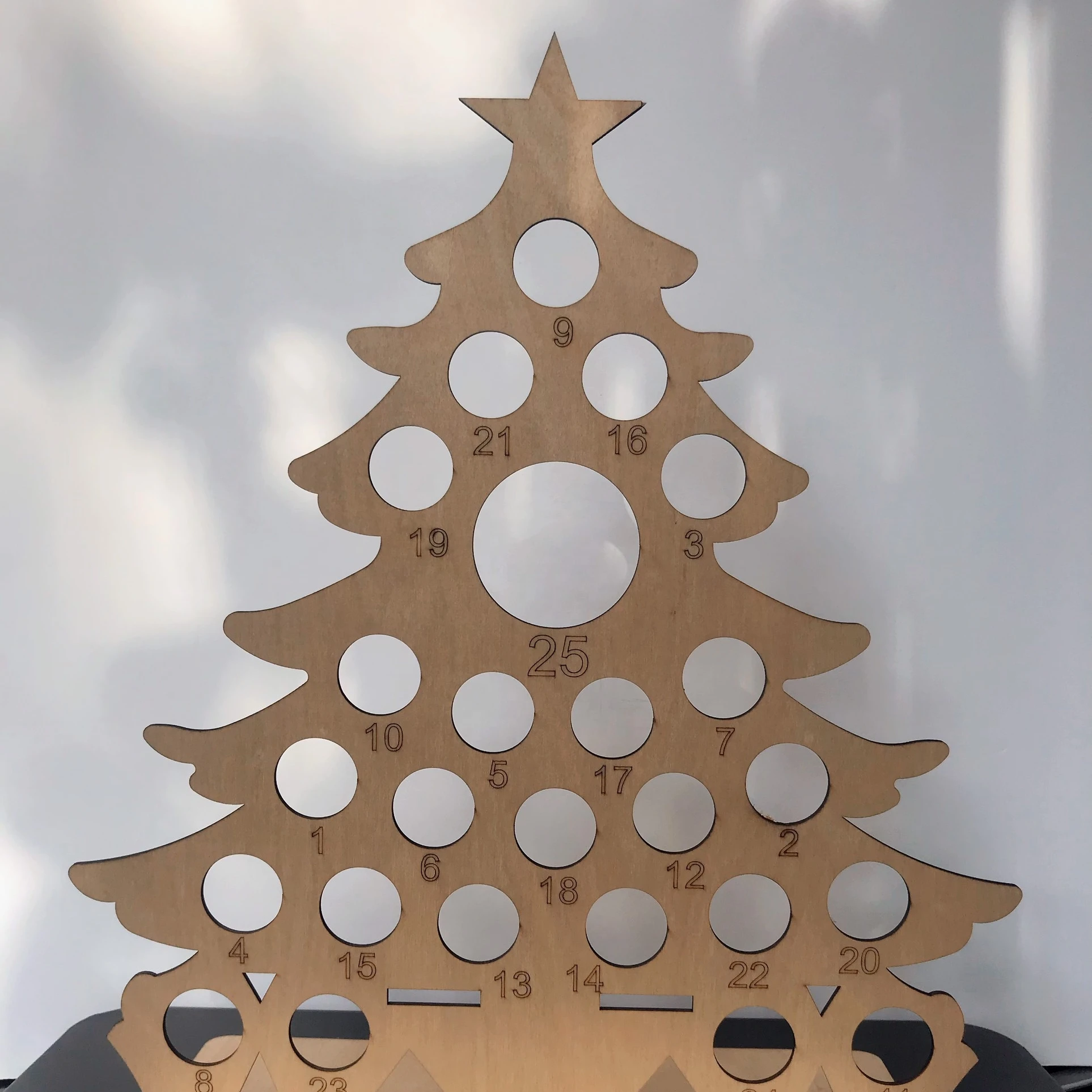 Home Decoration Party Christmas Advent Calendar Chocolate Holder Wooden Frame new 2023