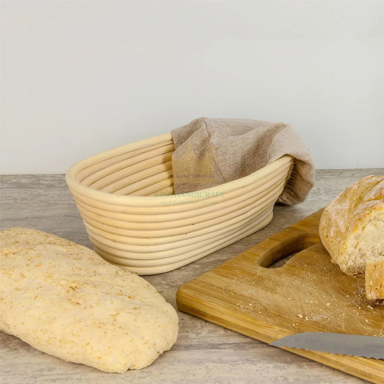 Bread Proofing Basket Set Eco-Friendly Disposable Rattan/Cane Wholesale Bakery Spatulas Ban.neton Lame Oval