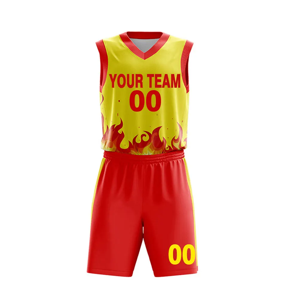 High Quality Men Sports Customized Basketball Kit Team Club Basket Ball Uniform Sports Wear Basketball Uniform