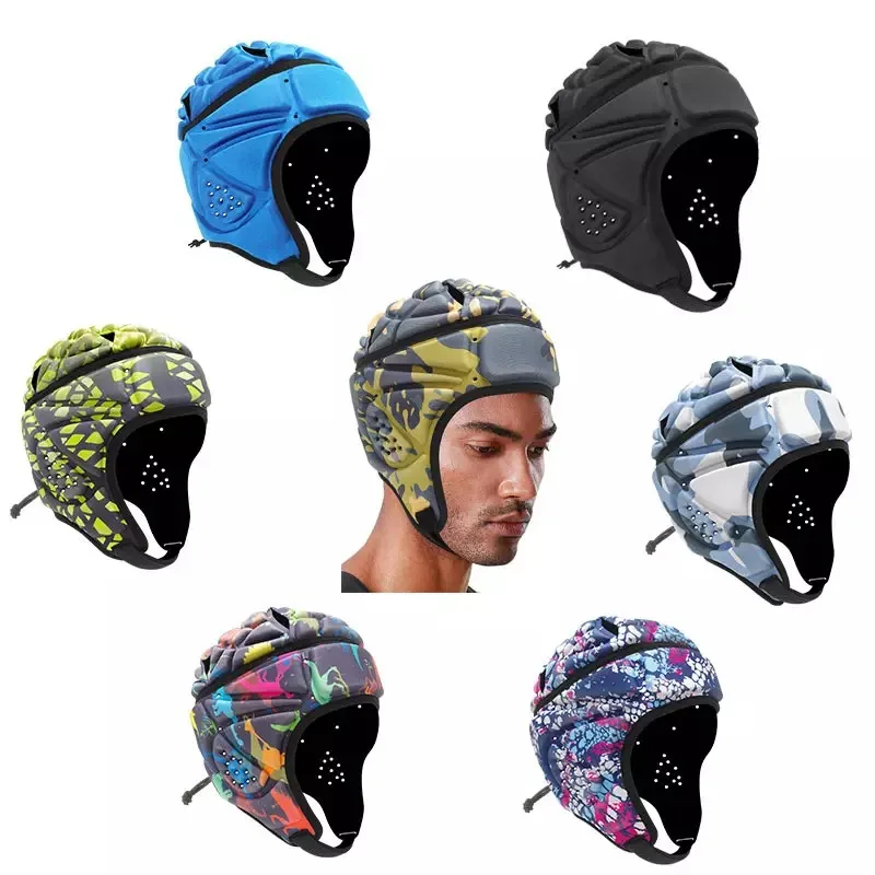 Outdoor Sports Football Rugby Crash Headgear EVA Helmet Surfing  Hat  Safety Rugby  Football Soft Shell Helmet