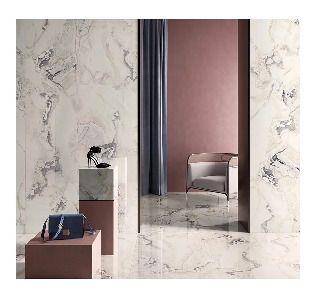 Moroccan Large Grey Marble Slab Carrara 1200x2400 Matt Porcelain Polished Wall & Floor Tiles Wood Material Bathroom Application