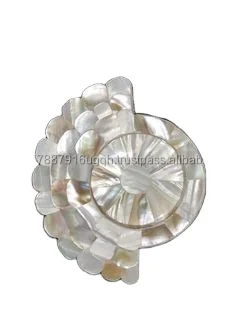 half shape design tea coaster unique design handmade mother of pearl