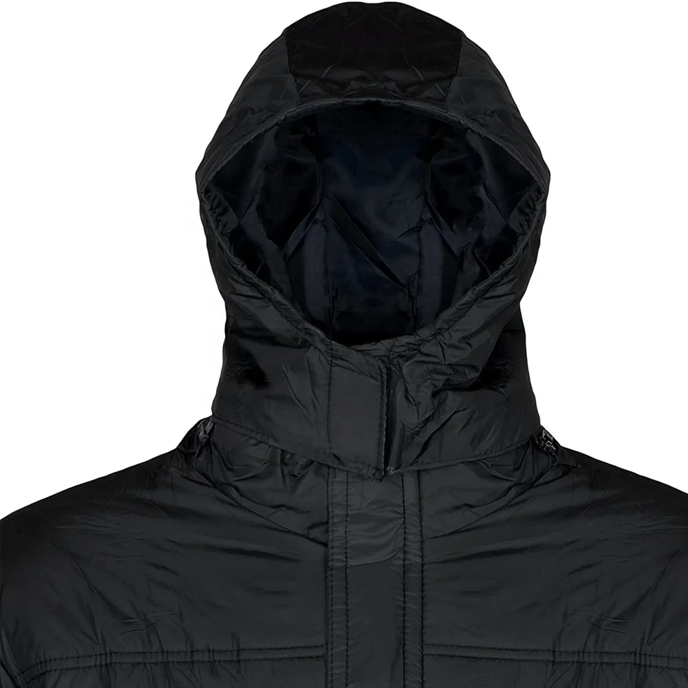 Custom men best quality long Puffer padded hooded coat Jackets parks long sleeve Puffy coat for men