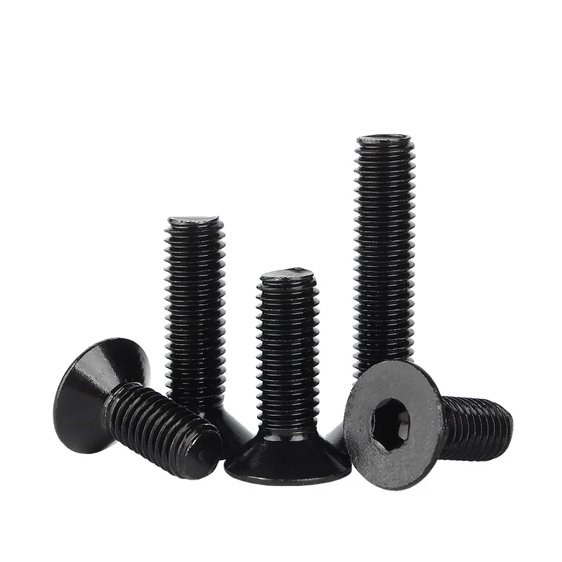 10.9 grade countersunk head bolt din 7991 Black zinc plated flat head Hexagon socket screw