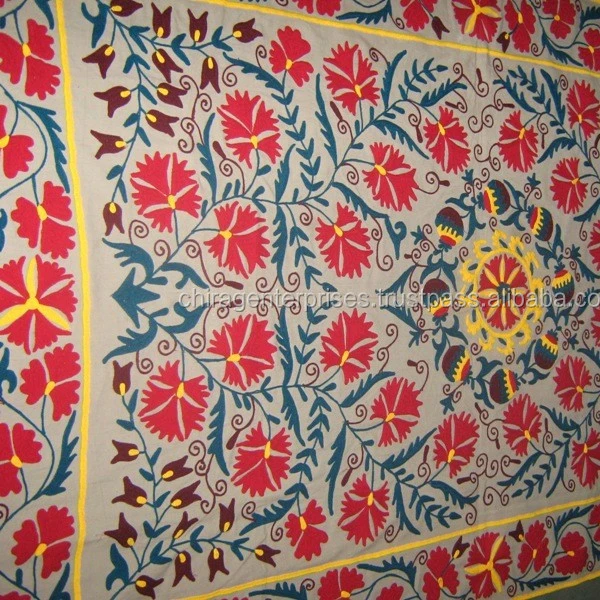Paisley Print Kantha Quilt Bohemian Bedding Reversible Bedspread Decorative Ethnic Quilt Throw Blanket