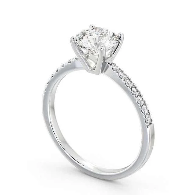 Круглое бриллиантовое обручальное кольцо из розового золота 14KT