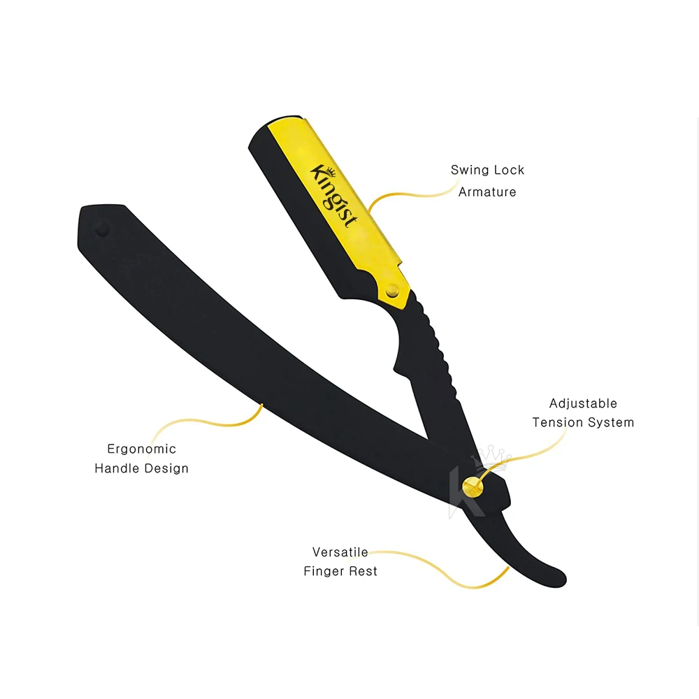 Barber Razor Stainless Steel Custom Logo Single Blade Shaving Razors High Quality Cut Throat Barber Shaving Razor