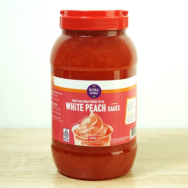 2.3kg Premium High Quality White Peach Sauce Wholesale Hot Selling Private Label Bulk Order for drink bubble tea Milk Soda Water