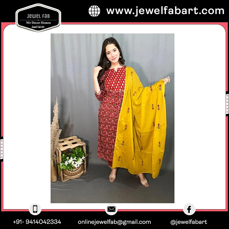 Indian women collection cotton kurti with plazo in lowest price market ethnic garment wholesale price ladies wear