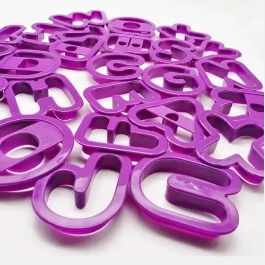 Alphabet cutters clay ABC 6x1.3cm thick fondant Mini tiny letters polymer clay cutter Miniature alphabet set 26 pcs cookie